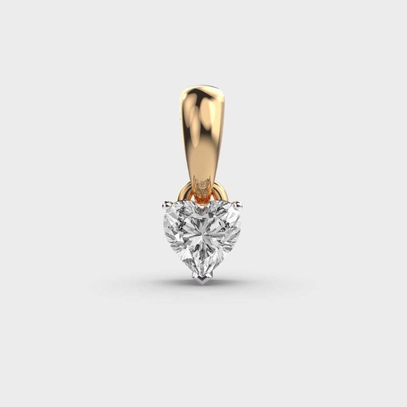 50 Cent Lovestruck Heart Solitaire Pendant – View 1