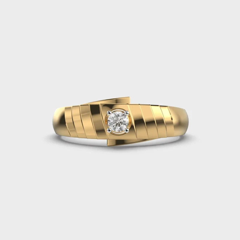 6 Cent Serpent's Grace Diamond Ring – View 1