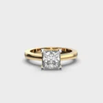70 Cent Lustre Queen 0.5 Carat Round White Solitaire 70 Cent Lustre Queen Solitaire Ring – View 1
