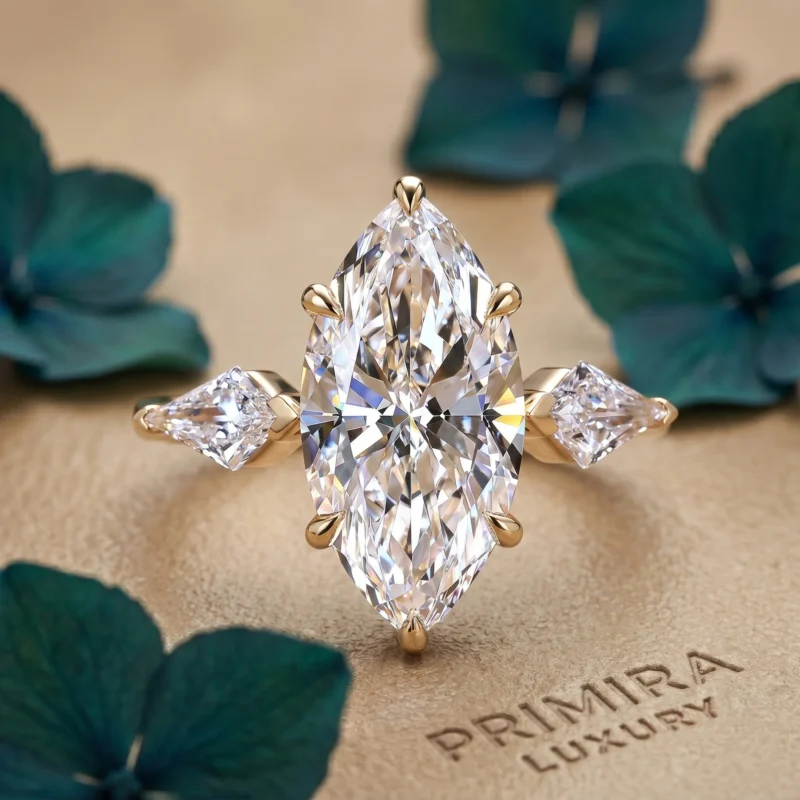 Marquise Trilogy 2.5 Carat White Three-Stone Ring