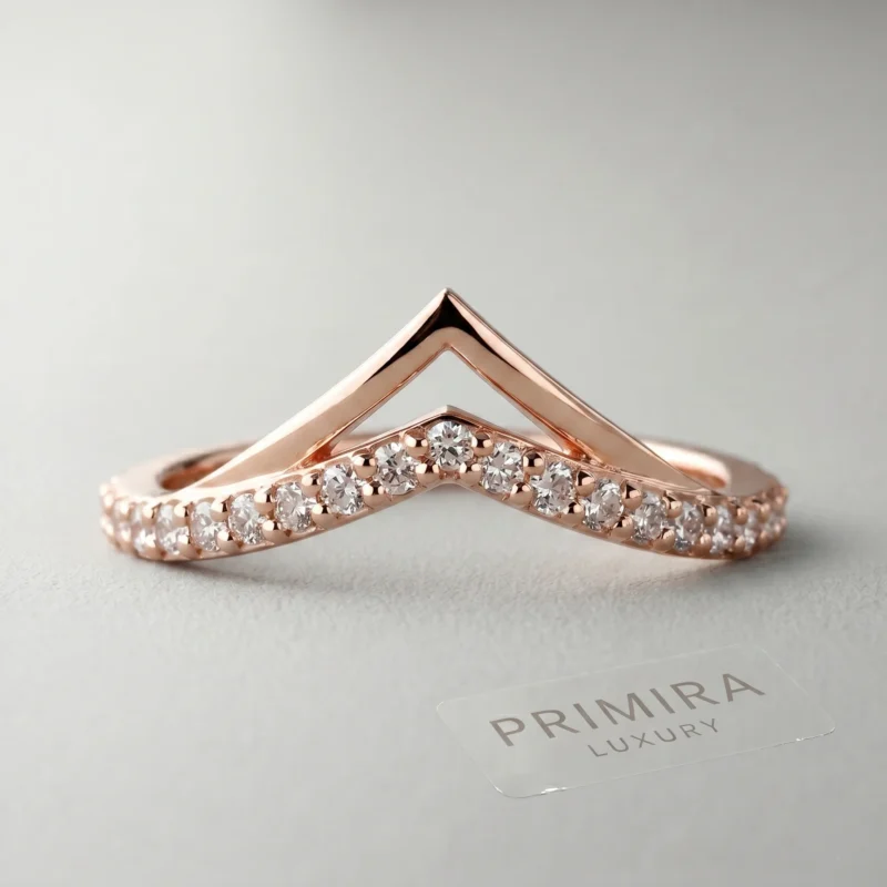 Vow of Forever 0.25 Carat Round White Diamond Curved Band