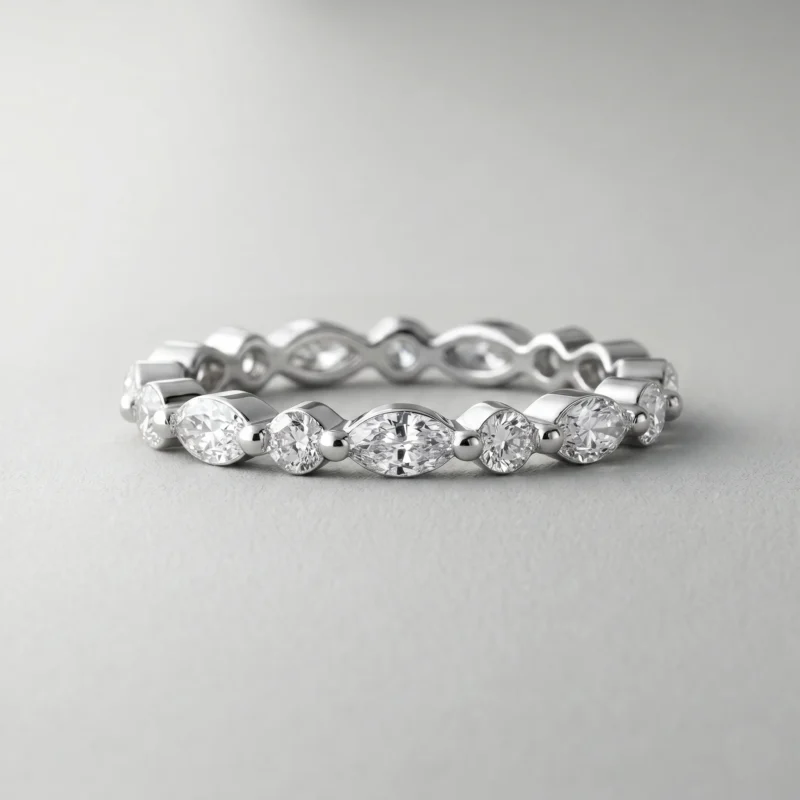 Luminous Essence 1 Carat Marquise White Diamond Band