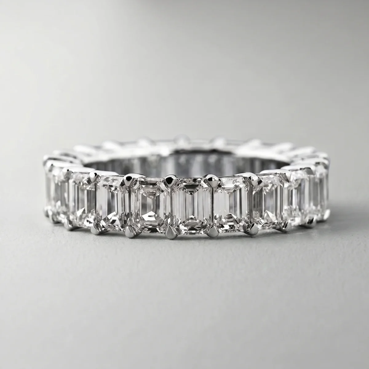 Emerald Brilliance 5 Carat White Diamond Eternity Ring Online | Primira Luxury