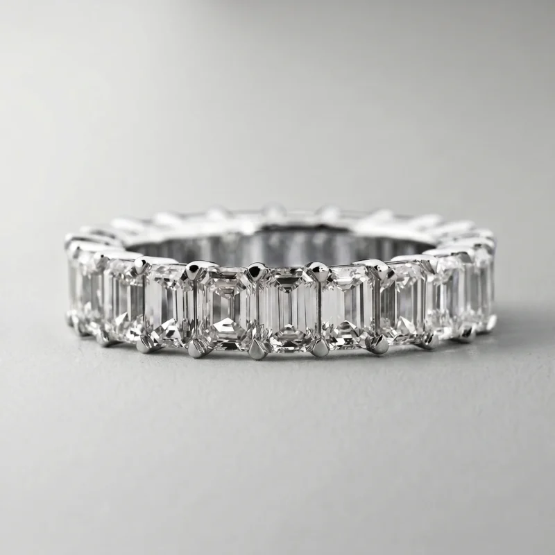 Emerald Brilliance 5 Carat White Diamond Eternity Ring