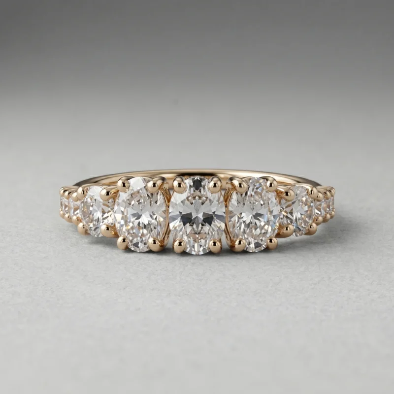 Celestial Harmony 0.5 Carat Oval White Diamond Bezel Ring