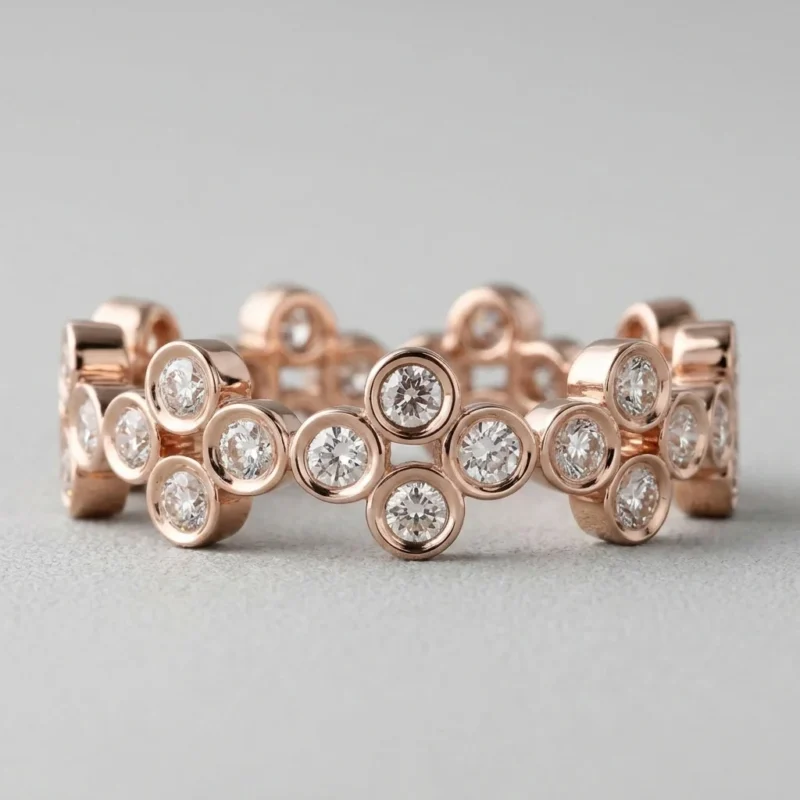 Refined Radiance 1 Carat Round White Diamond Stackable Ring