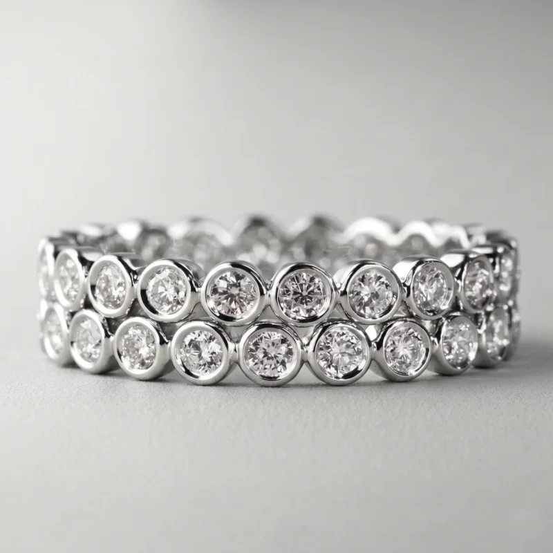 Bezel Beauty 1.5 Carat Round White Diamond Bezel Set Ring