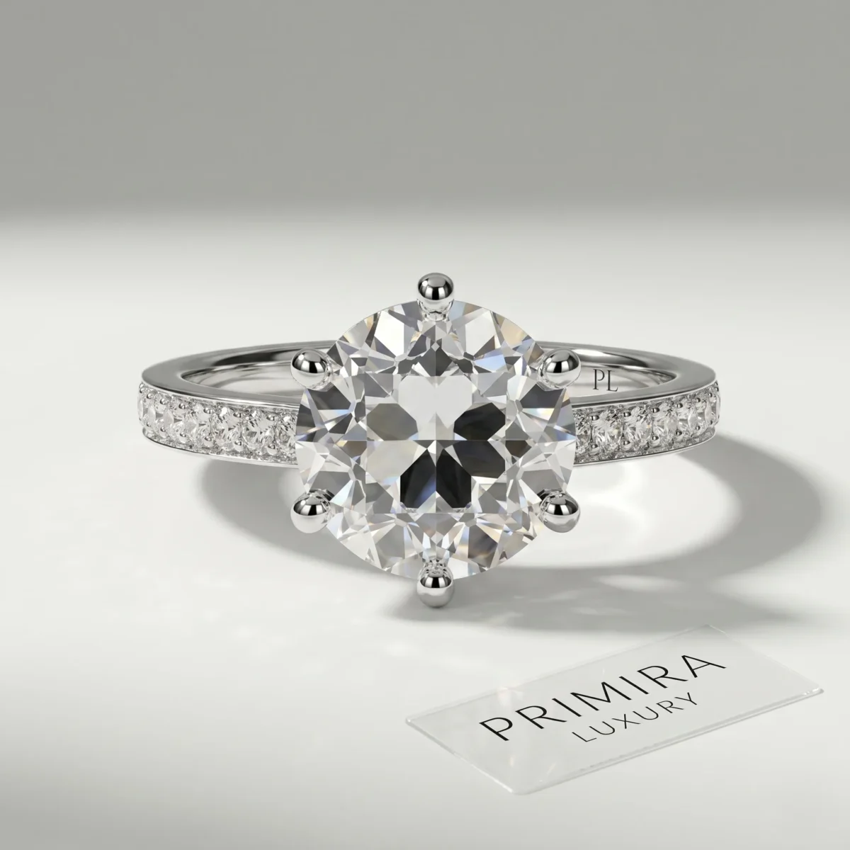 Ethereal Era 2 Carat Round Yellow Halo Engagement Ring Online | Primira Luxury