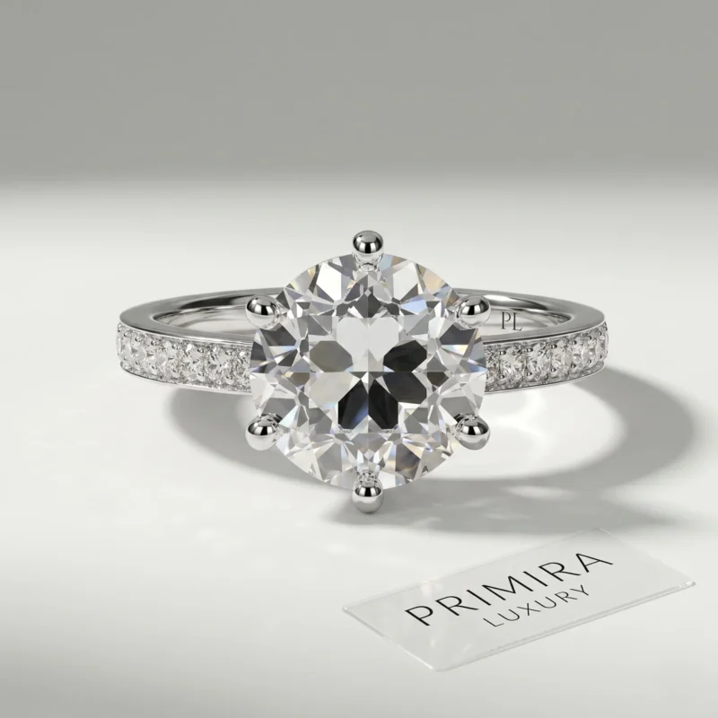 Ethereal Era 2 Carat Round Yellow Halo Engagement Ring