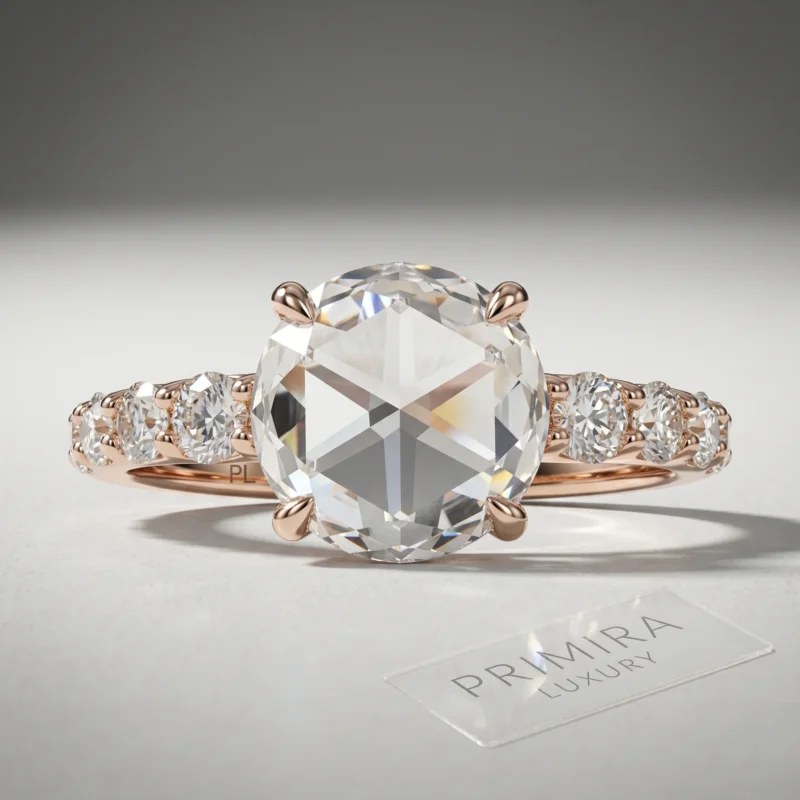 Rosetta Grace 1.5 Carat Round Yellow Pave Engagement Ring