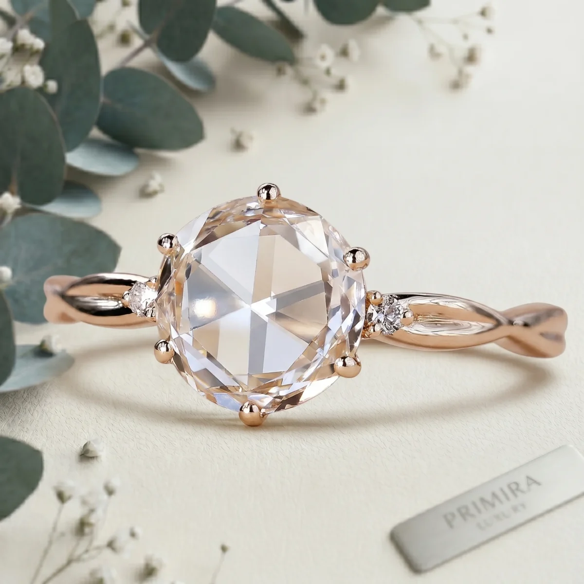 rng-ros-lgd-24-dr01 (3) Eternal Grace 1.5 Carat Round Rose Cut Three Stone Ring Online | Primira Luxury