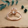 Lab Grown Diamond Round Rose Cut Aira Ring 14K Rose Gold 1.30 ctw Lab Grown Diamond Round Rose Cut Aira Ring 14K Rose Gold 1.30 ctw – View 2