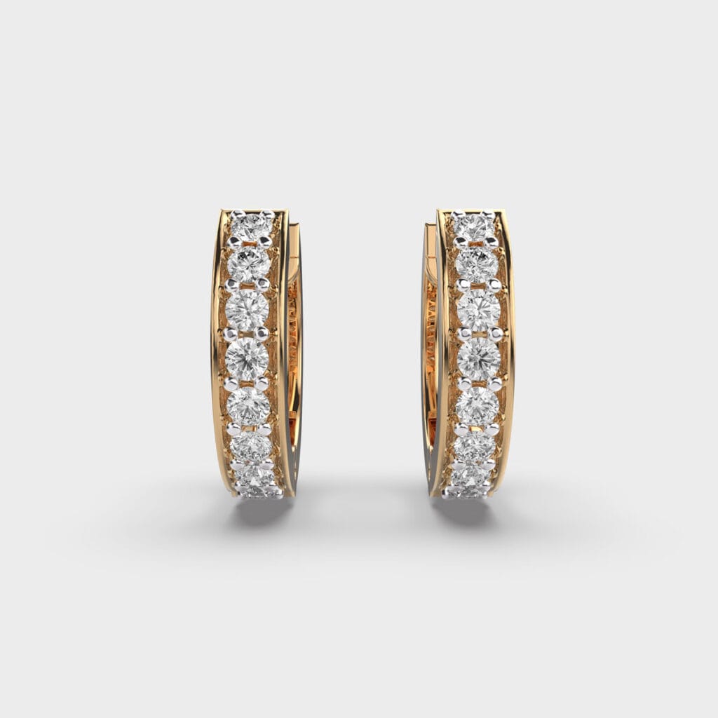 Pure Harmony Diamond Hoops – View 1