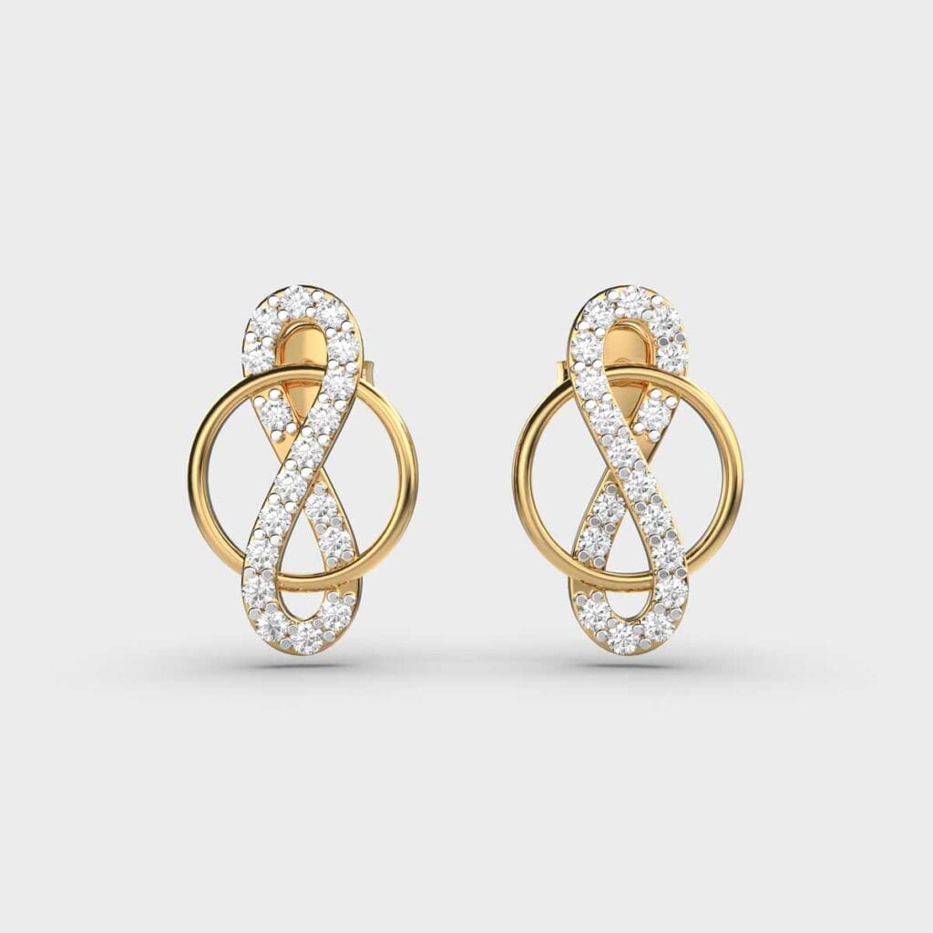 Eternity Loop Diamond Studs – View 1
