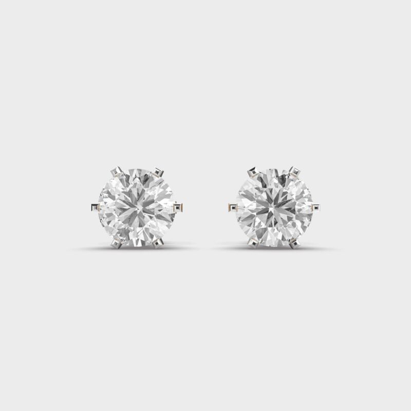 Classic Radiance Solitaire Studs (1 Carat) – View 1