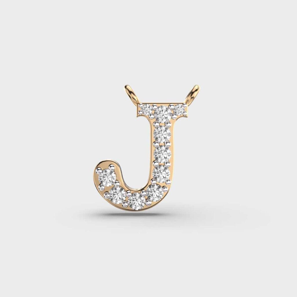 Jubilant J Diamond Pendant – View 1