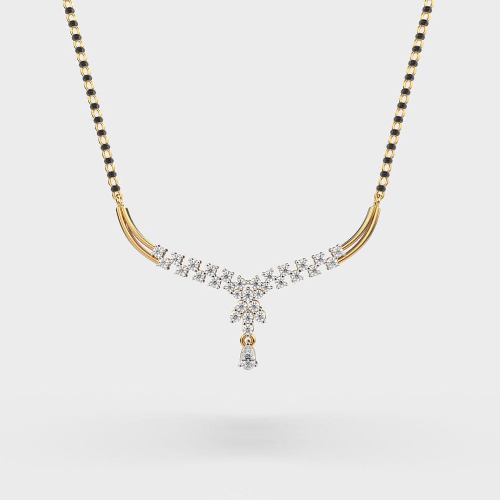 Serene Charm Diamond Mangalsutra – View 1