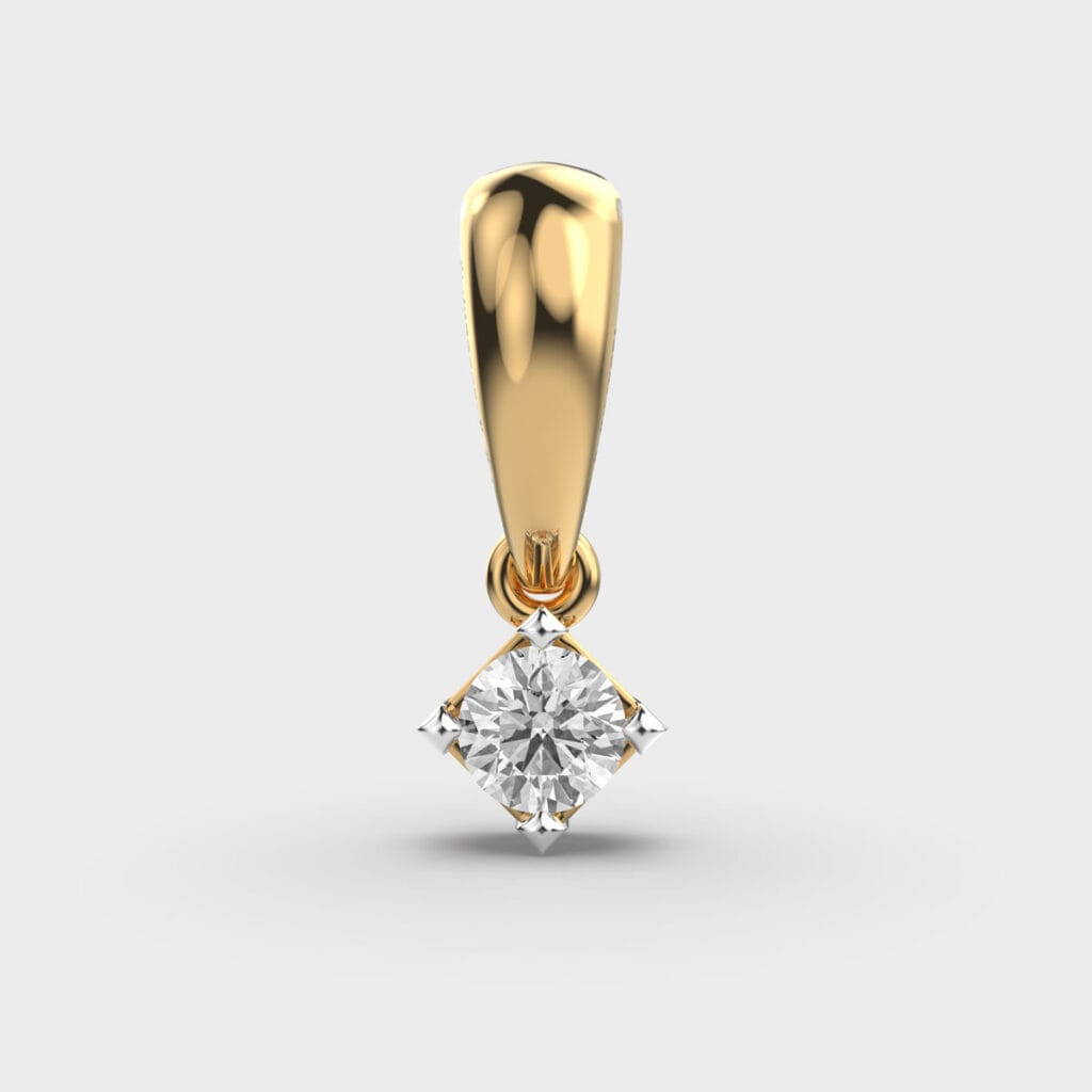 Suspended Brilliance Solitaire Pendant – View 1