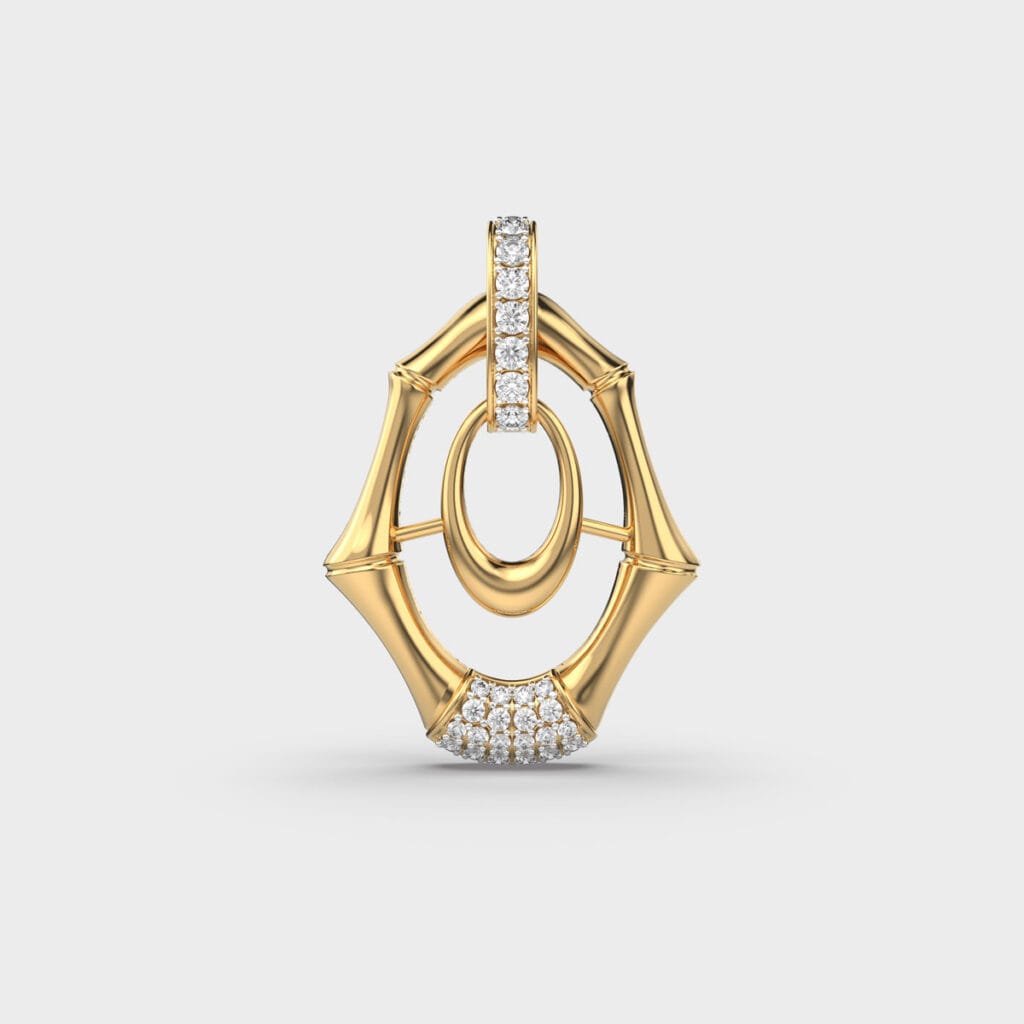 Abstract Essence Diamond Pendant – View 1
