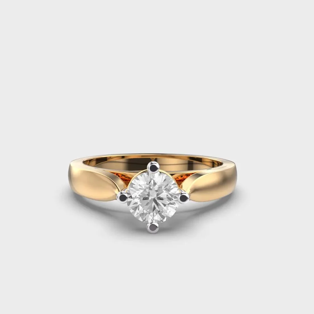 50 Cent Chic Solitaire Diamond Ring – View 1