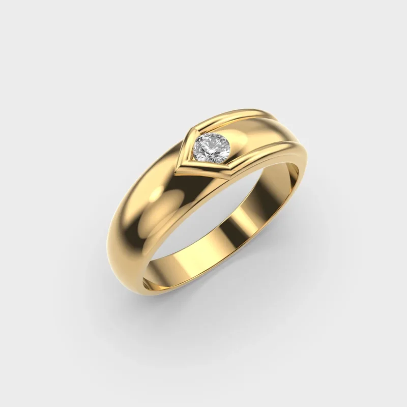 Modern Luxe 10 Cent Men’s Diamond Band - Image 3