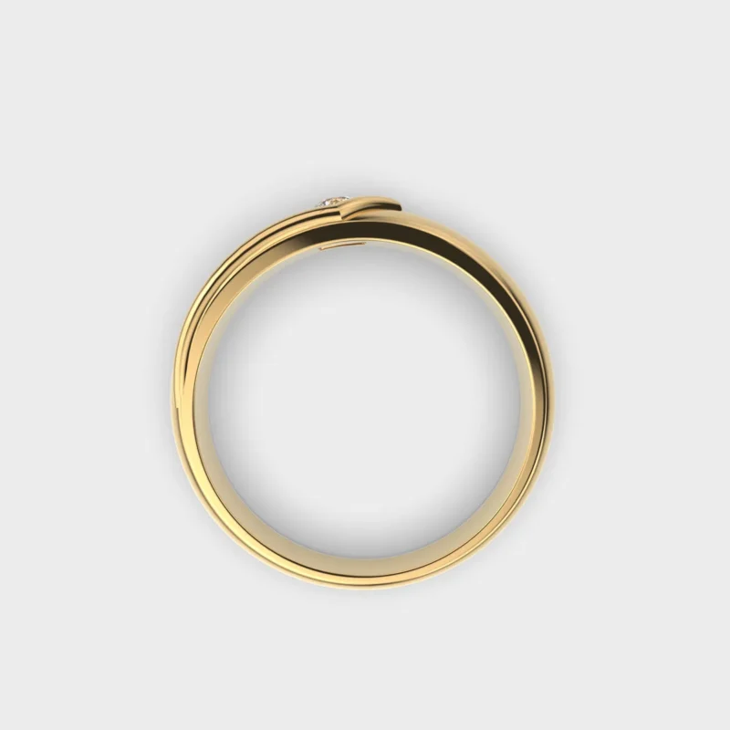 Modern Luxe 10 Cent Men’s Diamond Band - Image 4