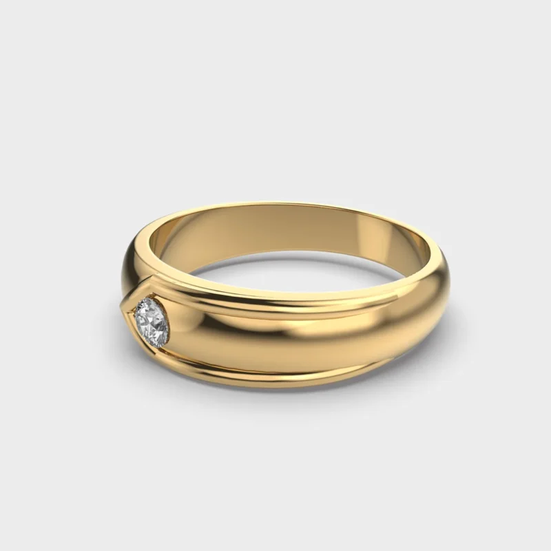 Modern Luxe 10 Cent Men’s Diamond Band - Image 2
