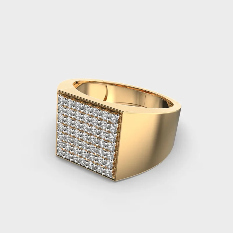 Bold Statement Chunky Men’s Diamond Ring - Image 3
