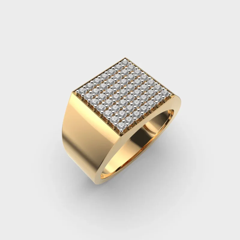 Bold Statement Chunky Men’s Diamond Ring - Image 2