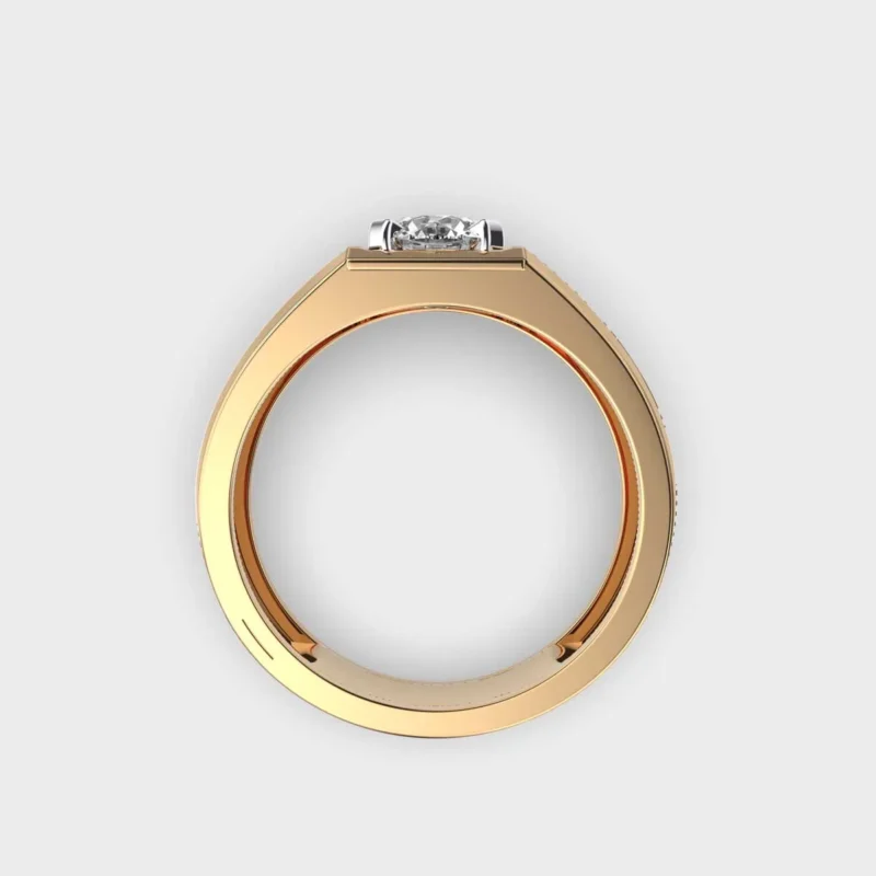 Glorious Radiance 1 Carat Men’s Diamond Ring - Image 3