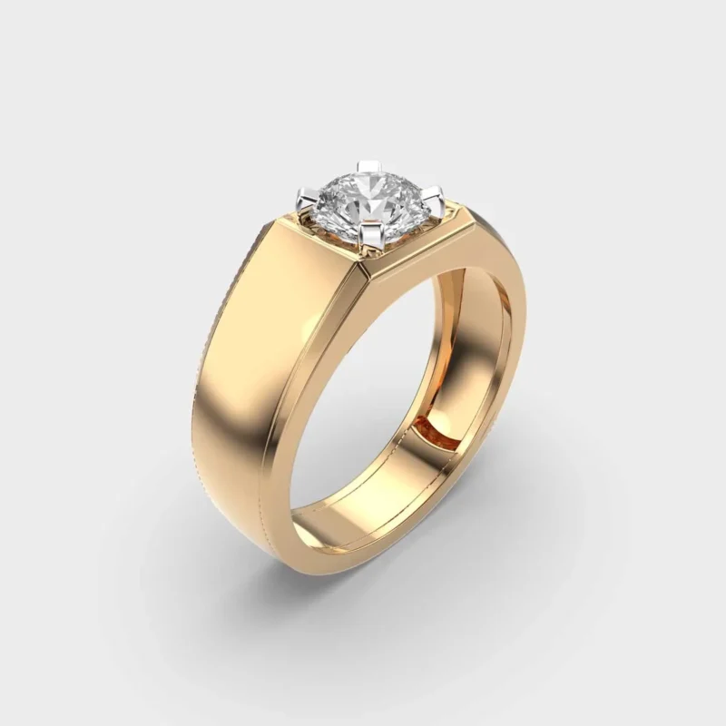 Glorious Radiance 1 Carat Men’s Diamond Ring - Image 4