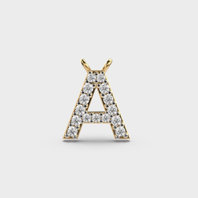 Affectionate A Diamond Pendant – View 1