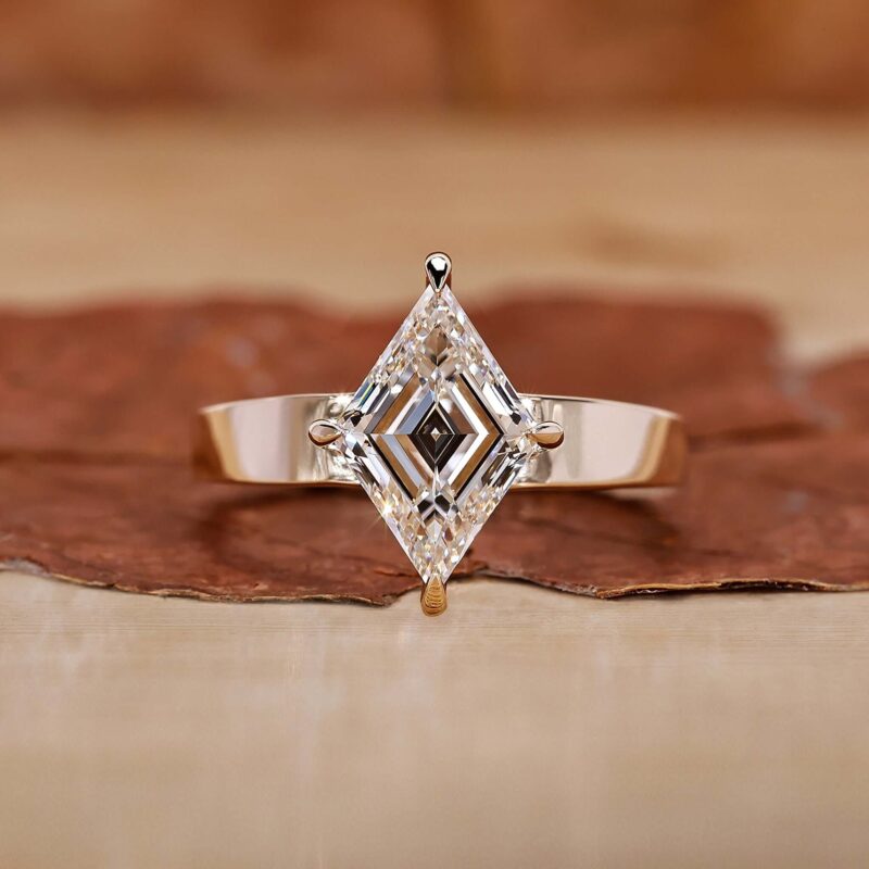 Aurora Lozenge Solitaire Engagement Ring – View 1