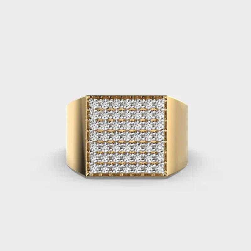 Bold Statement Chunky Men’s Diamond Ring – View 1