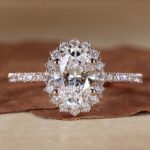 Celestial Oval Halo Engagement Ring – View 1