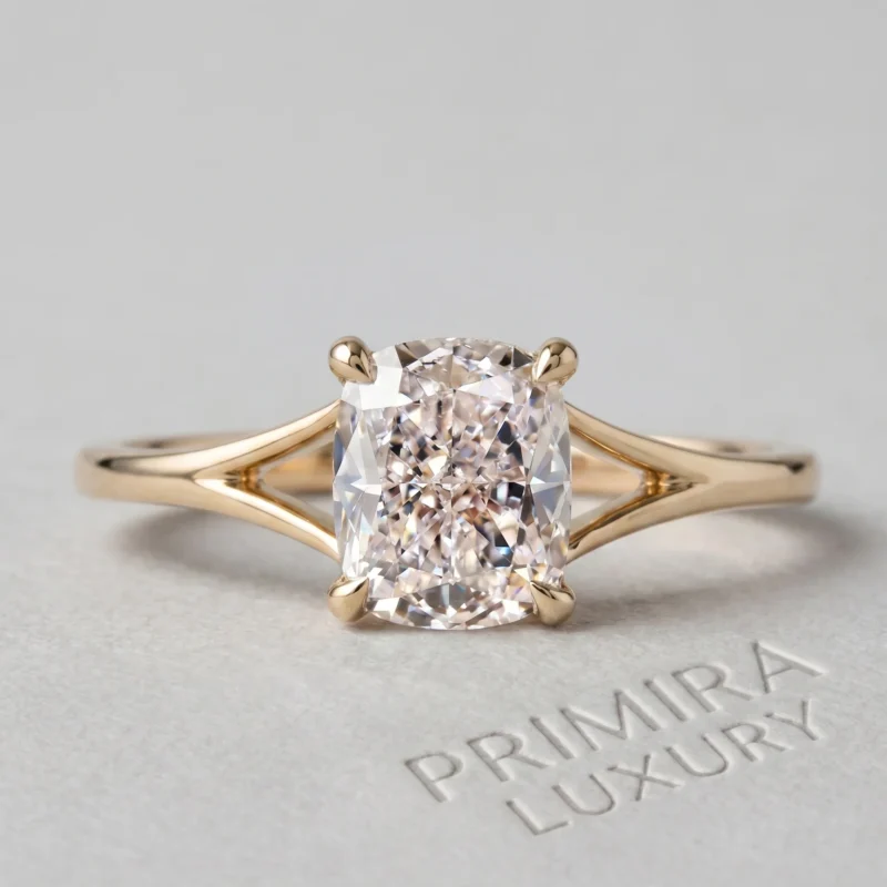 Eterna Cushion 1.5 Carat Cushion Cut White Solitaire Ring