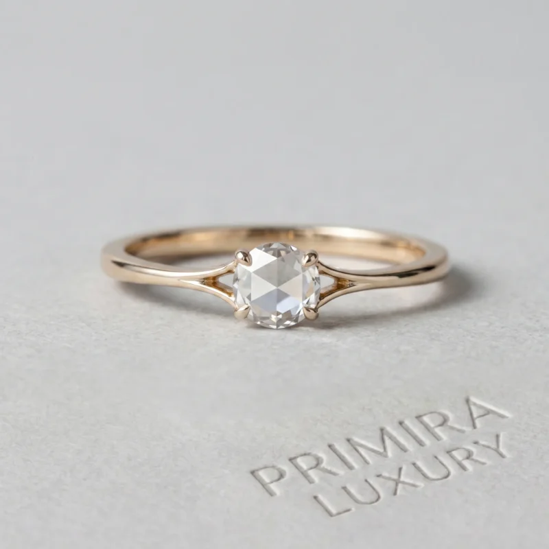 Blossom Rose 0.25 Carat Round Solitaire Ring