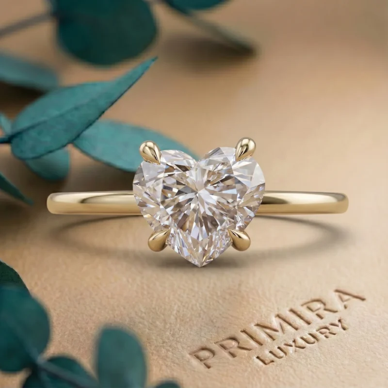 Cherished Heart Halo 1.5 Carat White DEF Anniversary Ring