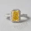 Lab Grown Diamond 1.03ct Radiant Cut Halo Ring 14K Gold – View 3