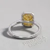 Lab Grown Diamond 1.03ct Radiant Cut Halo Ring 14K Gold – View 1