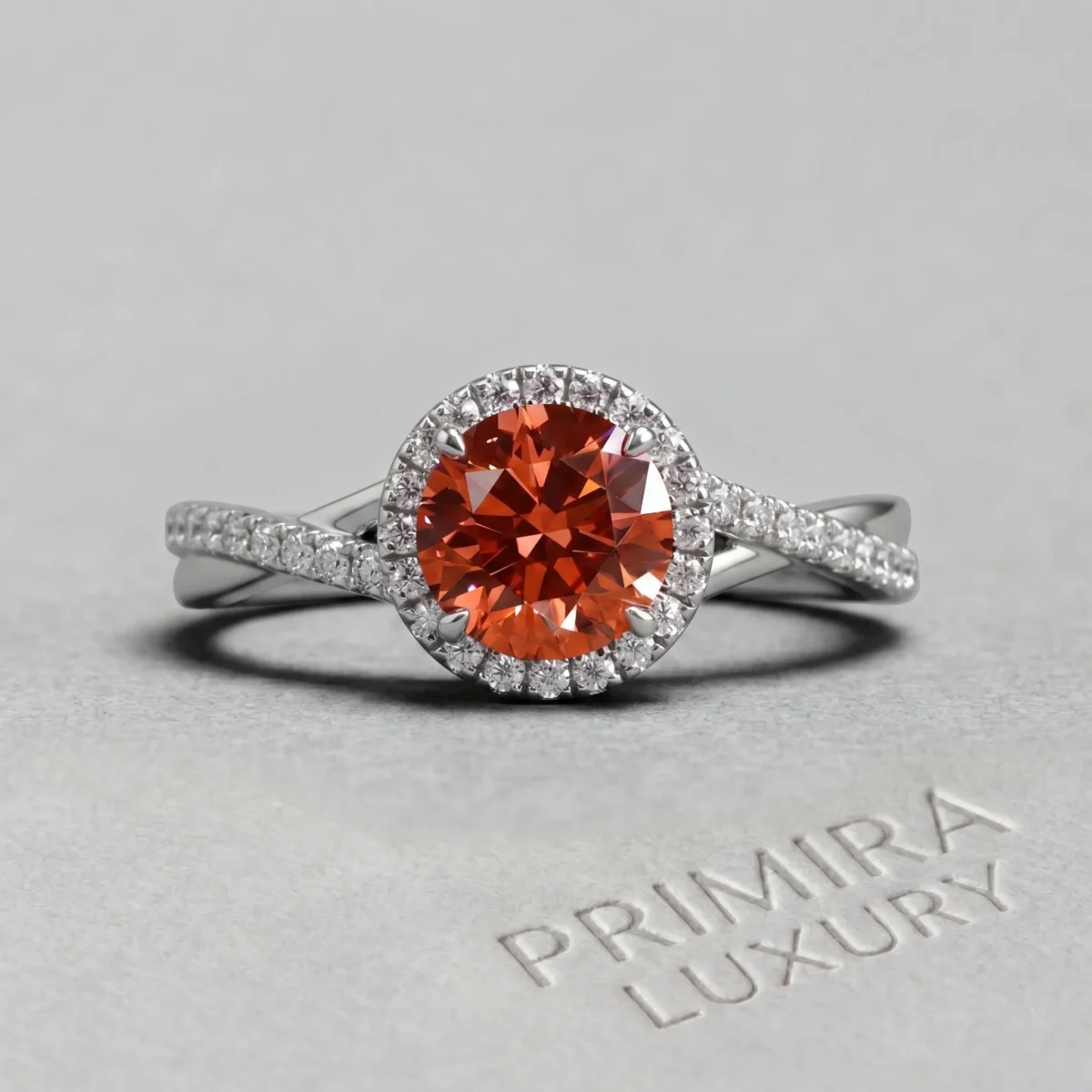 cleaned-image-1777878601392 Blush Perfection 0.81 CT Round Pink Lab Diamond Statement Ring Online | Primira Luxury