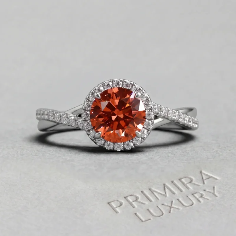 Blush Perfection 0.81 CT Round Pink Lab Diamond Statement Ring