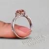 Lab Grown Diamond Round Aura Twisted Halo Ring 1.00 ctw 14K White Gold – View 1