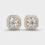Cushion Glow 1.5 Carat Round White Diamond Solitaire Earrings 1.2 Carat Cushion Glow Solitaire Studs – View 1