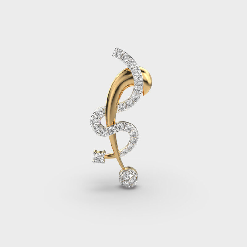 Dancing Ribbon Diamond Pendant – View 1