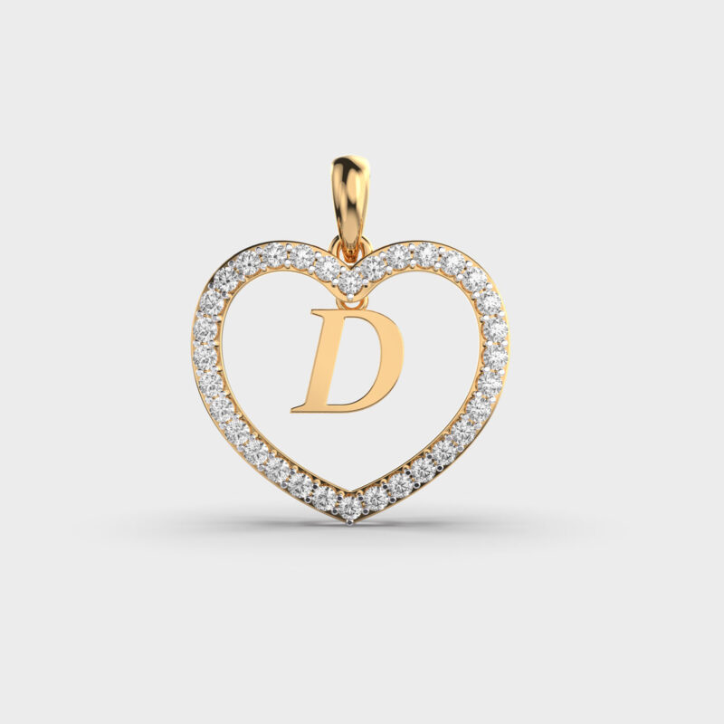 Delightful D Diamond Pendant – View 1