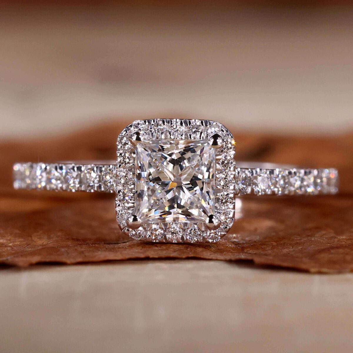 Elegance Princess Pave Ring – View 1