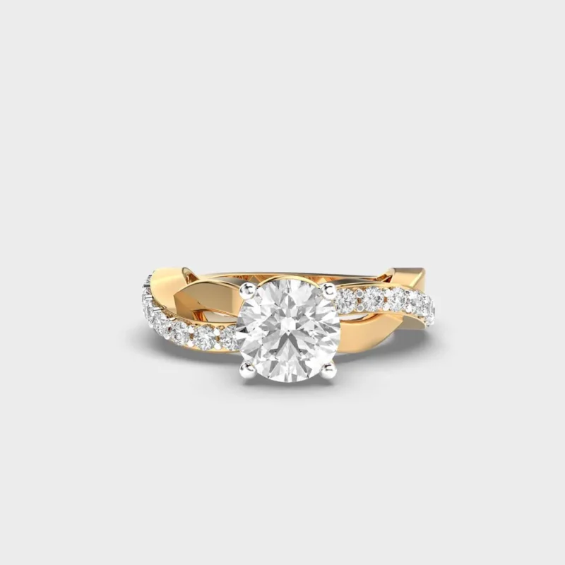 Elegance Twist Solitaire Ring – View 1