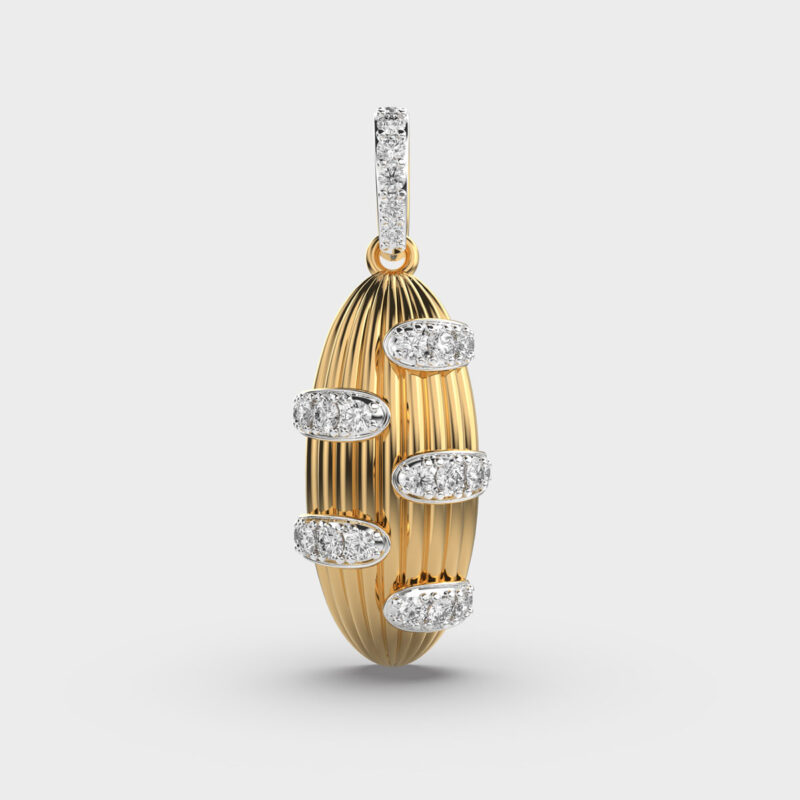 Elegant Flow Diamond Pendant