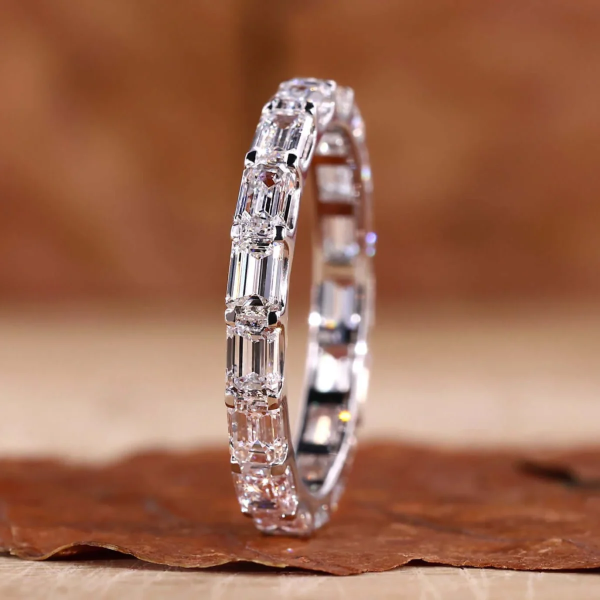 Emerald Allure Lab Diamond Eternity Ring – View 1